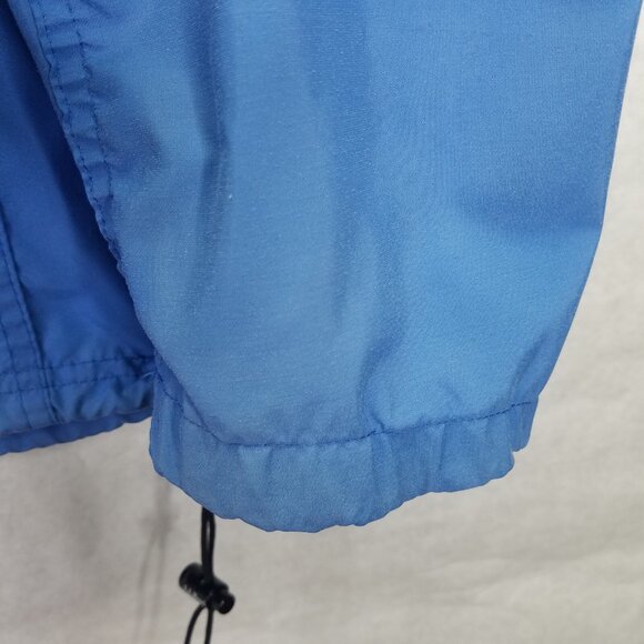 Vtg LL BEAN Windbreaker Jacket Men's L Blue Anorak Hooded Zip Pocket Canvas USA - Picture 7 of 16